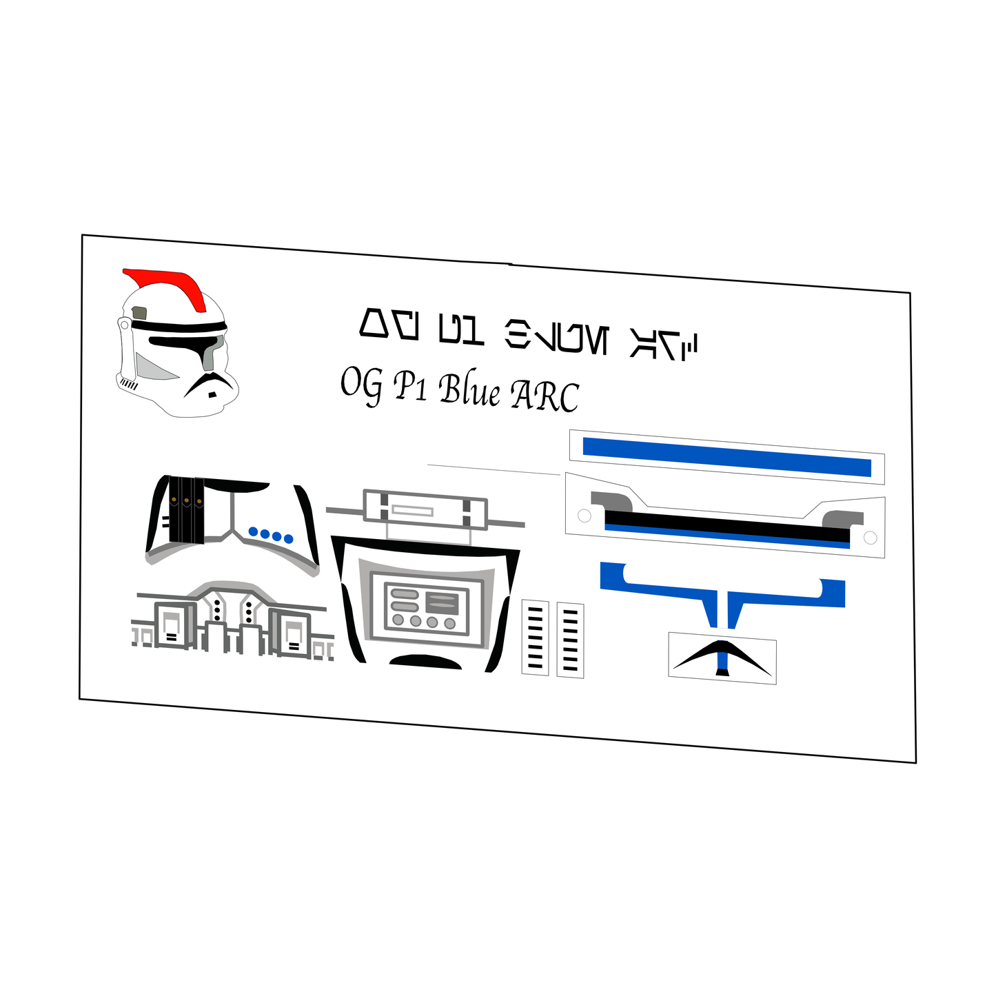 OGP1 BLUE ARC TROOPER DECAL