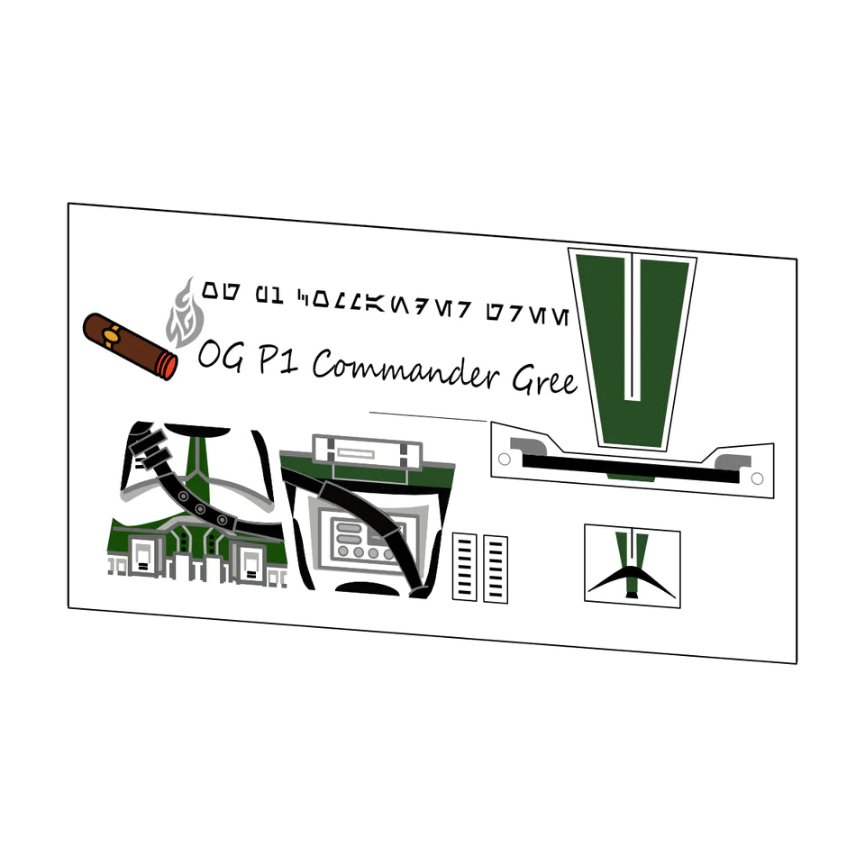 OGP1 COMMANDER GREE DECAL