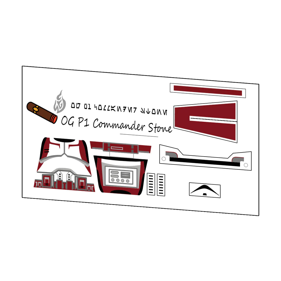 OGP1 COMMANDER STONE DECAL