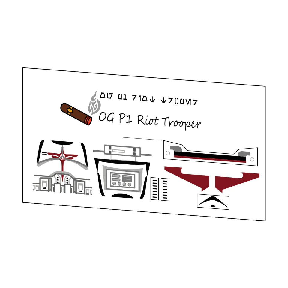 OGP1 RIOT TROOPER DECAL – FL Bricks Customs